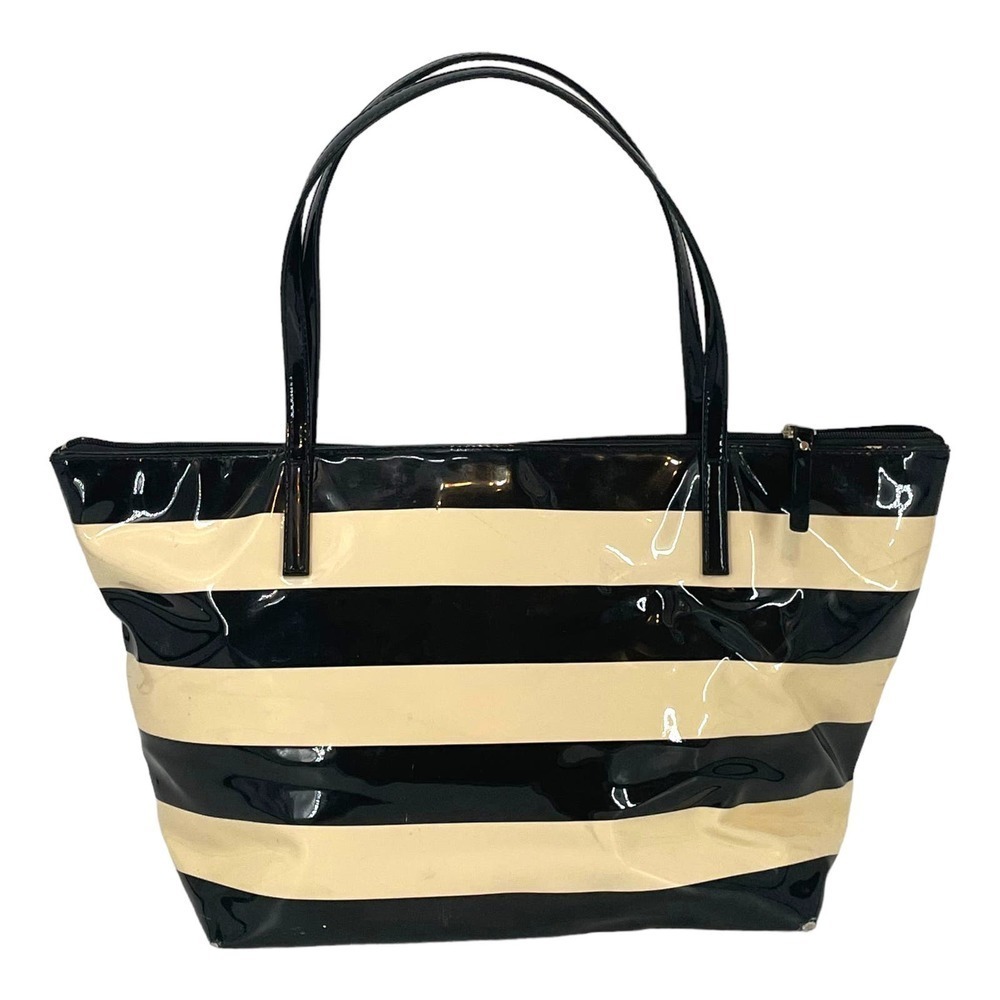 Kate Spade Penn Valley Sophie Black and Cream Zippered Shoulder Tote Bag